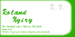 roland nyiry business card